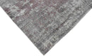 Red and Gray Modern Abstract Handmade Viscose Area Rug 6.6x8