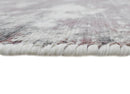 Red and Gray Modern Abstract Handmade Viscose Area Rug 6.6x8