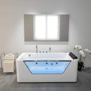 Nuvia Veloria 67-Inch 7-Jets Hydrotherapy Whirlpool Bathtub With Glass Panel (SAK25480)