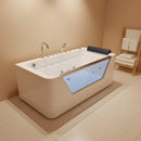 Nuvia Veloria 67-Inch 7-Jets Hydrotherapy Whirlpool Bathtub With Glass Panel (SAK25480)