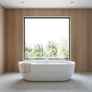 Nuvia Cascade 67-Inch Whirlpool Air Bath Soaking Tub With Adjustable Air Blower [No Faucet] (SAK68427)