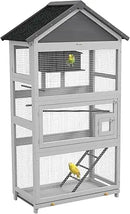 GobekUsa 67" Wooden Outdoor Bird Aviary for Finches and Parakeets