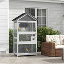 GobekUsa 67" Wooden Outdoor Bird Aviary for Finches and Parakeets