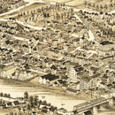 Vintage Map of Catskill, New York 1889