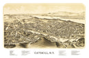 Vintage Map of Catskill, New York 1889