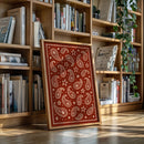 Vintage Red Bandana Star Paisley Print
