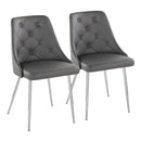 Marche - Contemporary Dining Chair With Metal Legs (Set of 2) by HouseOfZazla
