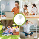 Portable Folding Desk Table Fan Quiet USB Rechargeable Telescopic Standing Floor Fan w/ 4 Speeds Adjustable Height 180¡ Tilting Angle For Office Home