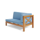 Brava X-Back 4-Piece Sofa Set, Blue by HouseOfZazla
