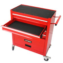 4 DRAWERS MULTIFUNCTIONAL RED TOOL CART WITH WHEELS