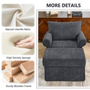 37.5" Accent Chair with Ottoman