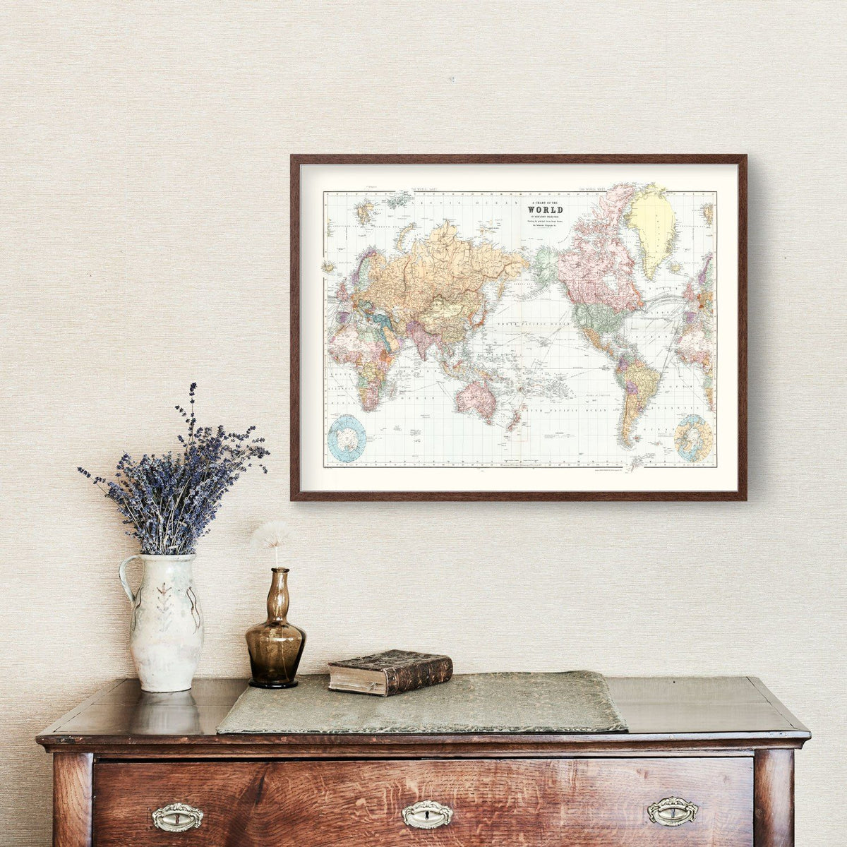 Vintage World Map 1904, photo 3 of 5