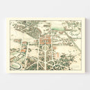 Vintage Map of Stanford University 1934