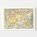 Vintage Map of Kyoto, Japan 1863