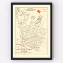 Vintage Beverly Hills, CA Street Map 1926