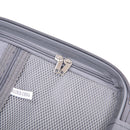 4-Piece PP Spinner Wheel Luggage Set with Cosmetic Case, Light Gray