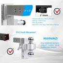 Alu - Adjustable Trailer Drop Hitch With 2" Receiver, 6" Adjustable - Silver by HouseOfZazla