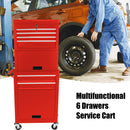 6 Drawer Lockable Tool Cabinet On Wheels With Detachable Toolbox by HouseOfZazla