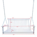 Front Porch Swing With Armrests For Outdoor Patio, Garden Yard, Backyard Or Sunroom by HouseOfZazla