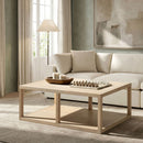 Ellis - Open Frame Coffee Table With Lower Shelf - Natural by HouseOfZazla