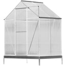 Polycarbonate house, Heavy Duty Outdoor Aluminum Walk-In House Kit With Rain Gutter, Vent And Door For Backyard Garden by HouseOfZazla