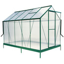 Polycarbonate house, Heavy Duty Outdoor Aluminum Walk-In House Kit With Rain Gutter, Vent And Door For Backyard Garden by HouseOfZazla
