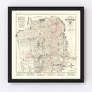 Vintage Map of San Francisco, California 1915