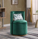 360 degree Swivel Accent Chair with Storage Function, Velvet Curved Chair with Gold Metal Base for Living Room, Nursery, Bedroom