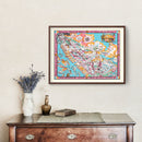 Vintage Map of New York City, New York 1925