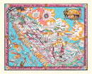 Vintage Map of New York City, New York 1925
