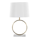 Moon - Contemporary Table Lamp - White / Gold by HouseOfZazla