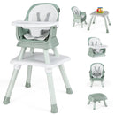 6-in-1 Convertible Baby High Chair with Adjustable Removable Tray by LJGDeals
