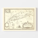 Vintage Map of Long Island, New York 1925