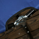 2 Piece Folding Chaise Lounge Pool Chairs, Outdoor Sun Tanning Chairs with 5-Level Reclining Back, Steel Frame for Beach, Yard, Patio, Blue