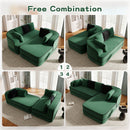 106" Teddy Fabric Boneless Sofa