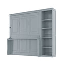 Sturdy Murphy Bed With Desk And Bookshelf by HouseOfZazla