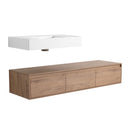 Modern Wall Mounted Bathroom Vanity With Resin Sink And Soft Close Drawer by Unique Piece Furniture