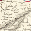 Vintage Map of Portugal & Spain 1851