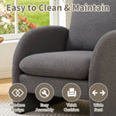 Modern Sherpa Upholstered Accent Chair, Comfortable Living Room Armchair, Lounge Chair For Bedroom, And Office by HouseOfZazla