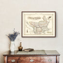 Vintage Map of Turkey in Europe 1851