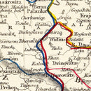 Vintage Map of Turkey in Europe 1851