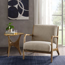 Mid-Century Style Lounge Chair With Upholstered Seat