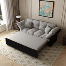 Queen Pull Out Sofa Bed, 3 In 1 Convertible Sleeper Tufted With 2 Soft Pillows by HouseOfZazla