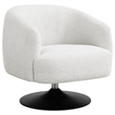 Upholstered Swivel Accent Chair, 360 Degree Rotation - Beige
