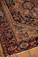 3.5x4.5 Vintage Heriz Square Rug
