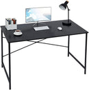 47.2" x 23.6" x 29.6" Metal Frame Home Office Writing Desk - Full Black