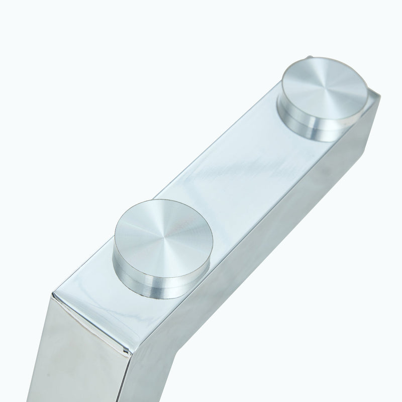 A modern minimalist rectangular glass dining table with tempered glass tabletop and silver metal legs, suitable for kitchens, restaurants, and living rooms,63"x35.4"x30"