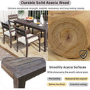 U_Style 7 Pieces Acacia Wood Outdoor Dining Set with Cushions by HouseOfZazla