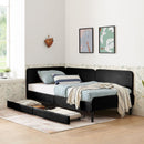 Upholstered Platform Bed Frame With 2 Storage Drawers And Adjustable Sofa Bed by HouseOfZazla