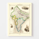 Vintage Map of British India 1851